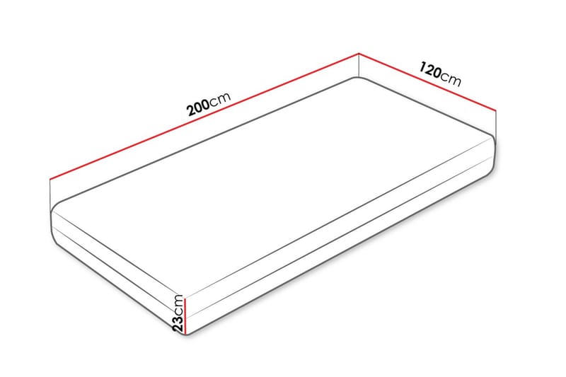Norrbacksjö Fjedermadras 120x200 cm - Hvid - Møbler - Senge - Madrasser - Springmadras