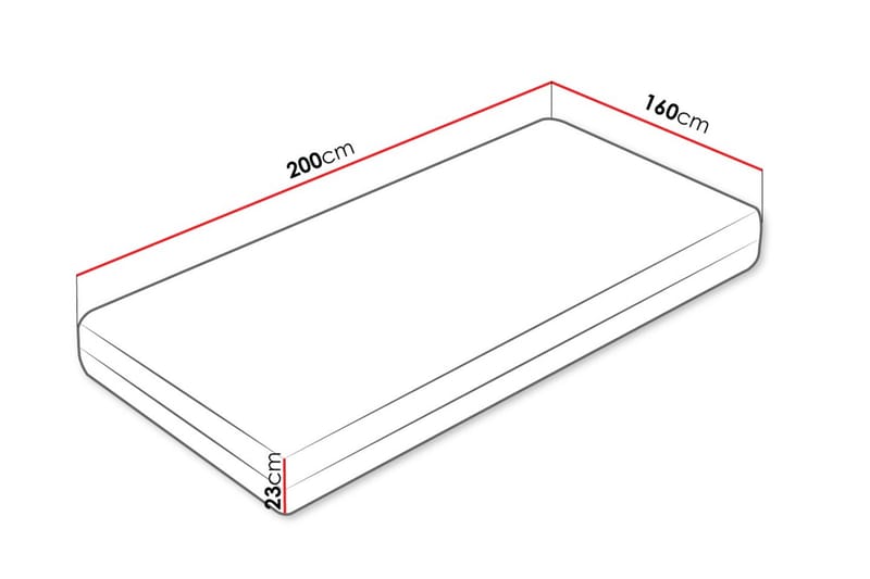 Norrbacksjö Fjedermadras 160x200 cm - Hvid - Møbler - Senge - Madrasser - Springmadras