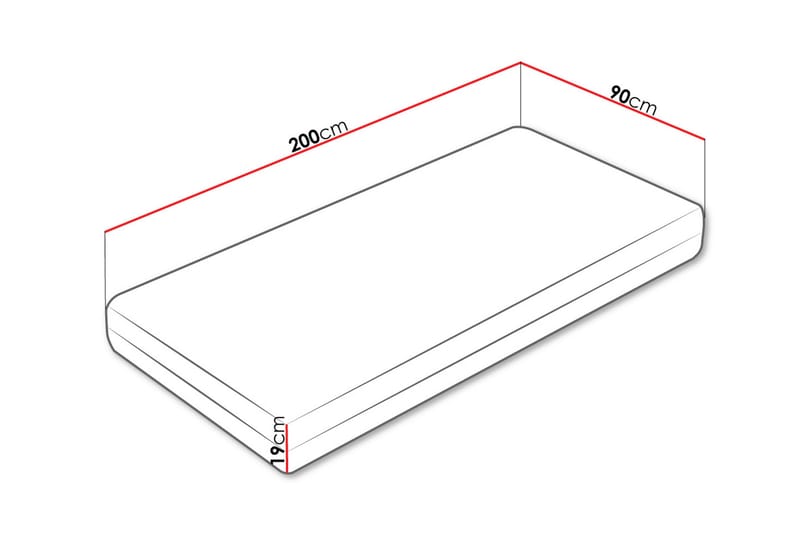 Norrebon Fjærmadrass 90x200 cm - Hvid - Møbler - Senge - Madrasser - Springmadras