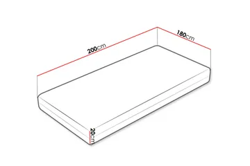 Professionel madras 200x180x20 cm - 180x200 - Møbler - Senge - Madrasser - Springmadras