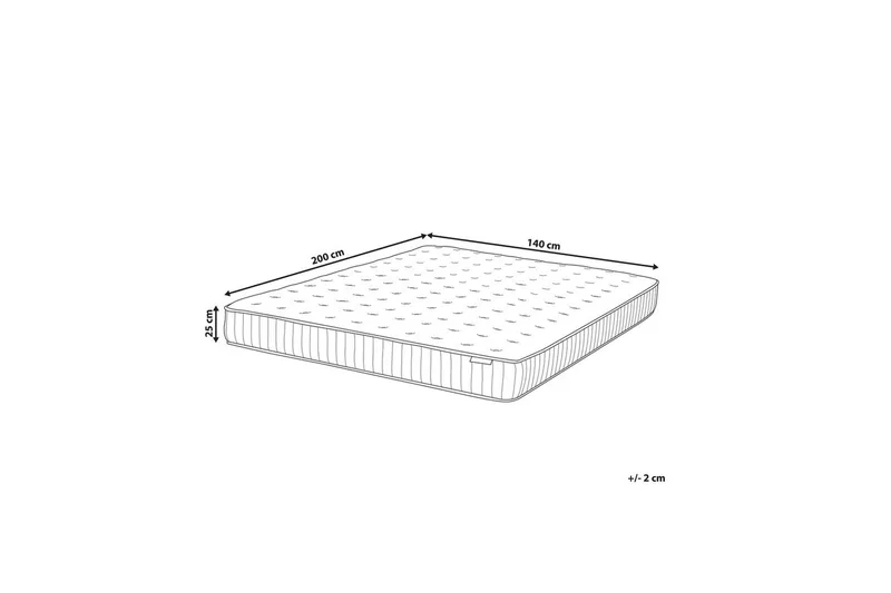 Resårgelmadrass 140x200 cm Medelfast - Møbler - Senge - Madrasser - Springmadras