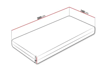 Arigna Skummadras 100x200 cm - Møbler - Senge - Madrasser - Skummadras