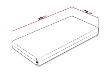 Arigna Skummadras 100x200 cm - Møbler - Senge - Madrasser - Skummadras
