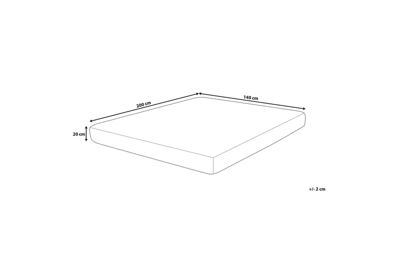 Crickmore skummadras 140x200 cm - Hvid - Skummadras