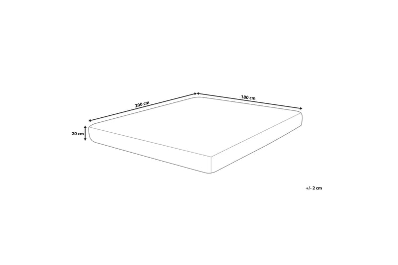 Crickmore skummadras 180x200 cm - Hvid - Skummadras