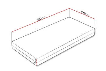 Derry Skummadras 100x200 cm - Møbler - Senge - Madrasser - Skummadras