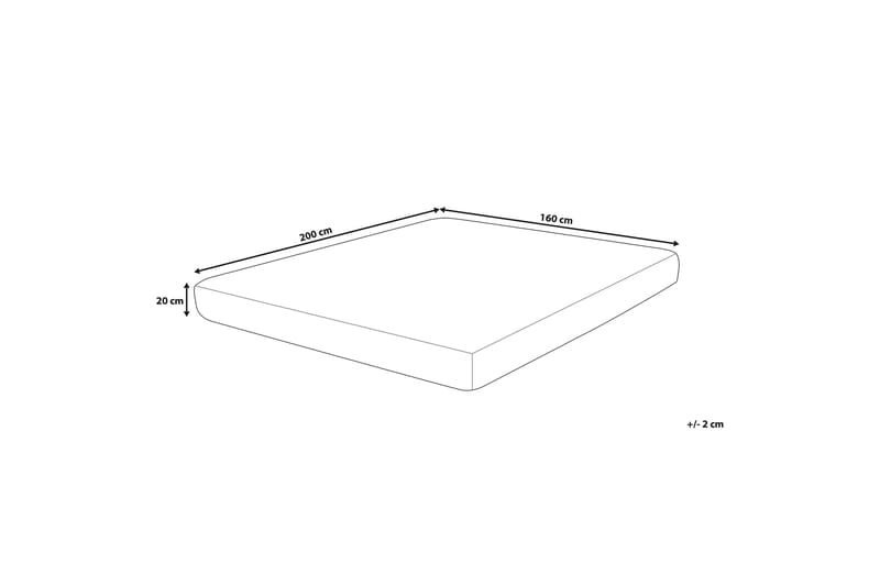 Pensick Skum Madras 160x200x20 cm - Hvid - Skummadras