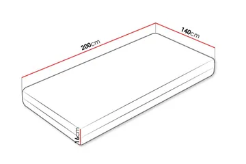 Solklint Fjærmadrass 140x200 cm - Hvid - Møbler - Senge - Madrasser - Springmadras