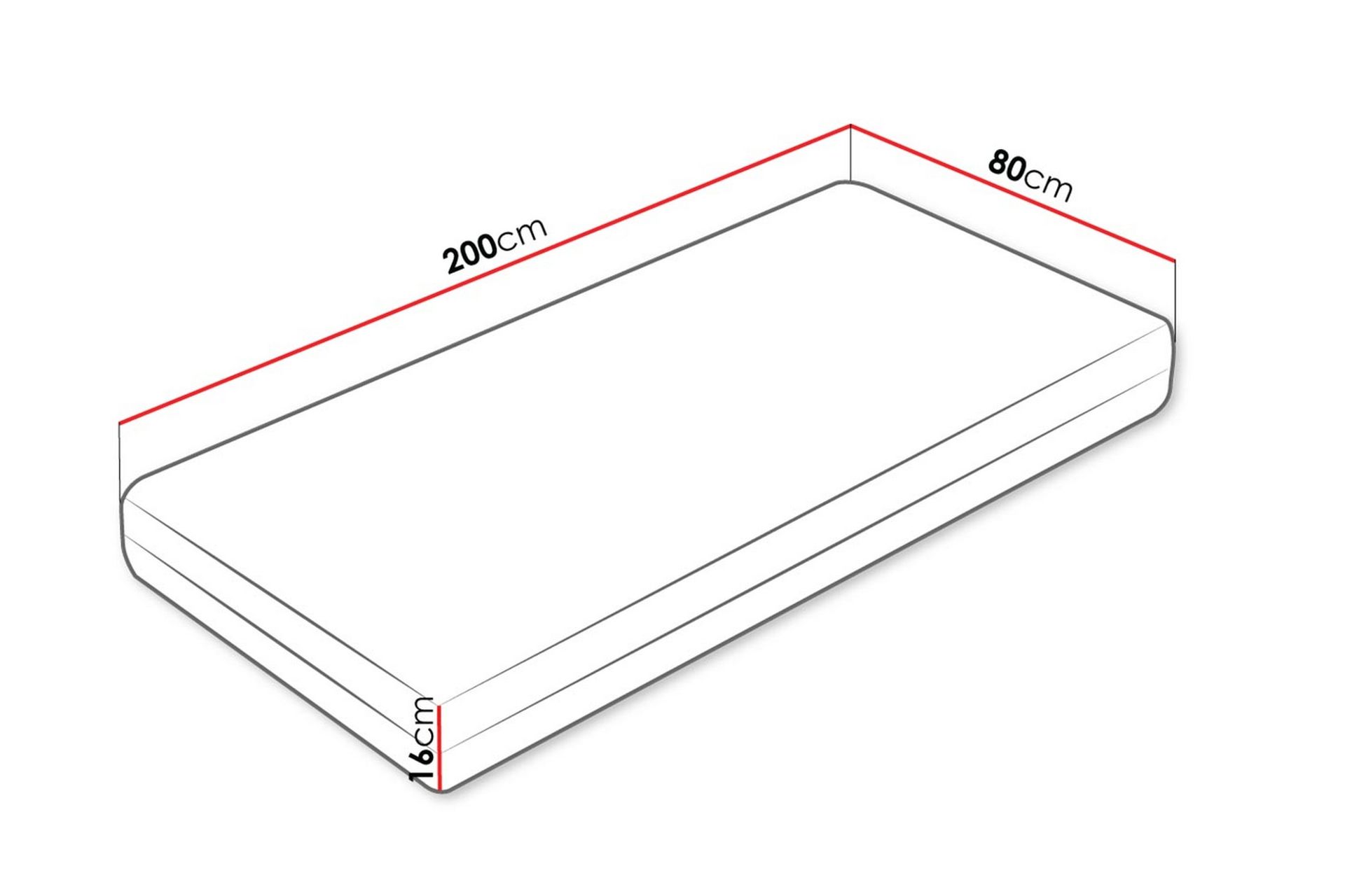 Solklint Fjærmadrass 80x200 cm - Hvid - Møbler - Senge - Madrasser - Springmadras