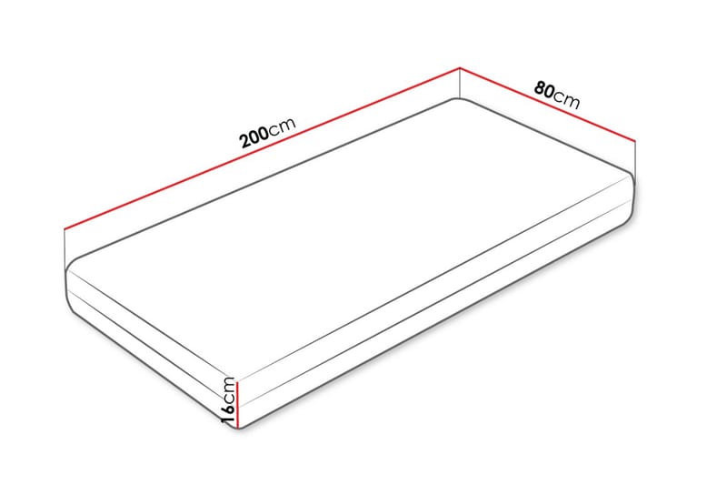 Solklint Fjærmadrass 80x200 cm - Hvid - Møbler - Senge - Madrasser - Springmadras