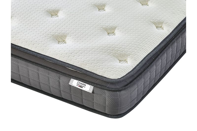 Acharm Springmadras 180x200 cm Middelfast Memoryskum - Hvid - Møbler - Senge - Madrasser - Springmadras