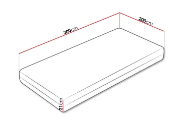 Arigna Springmadras 200x200 cm - Møbler - Senge - Madrasser - Springmadras