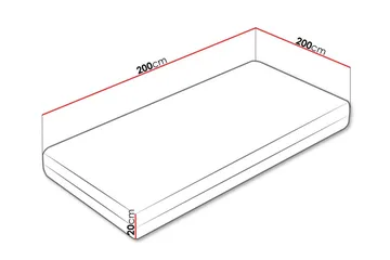 Arigna Springmadras 200x200 cm - Møbler - Senge - Madrasser - Springmadras