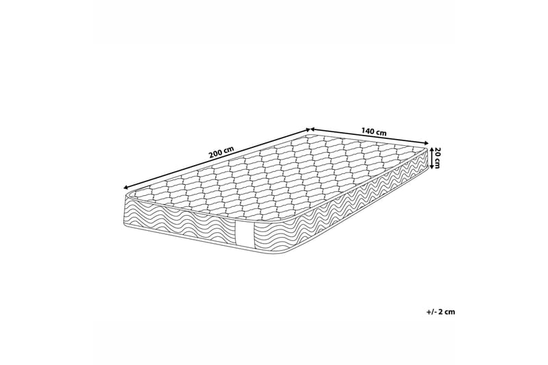 Cipperly Elastisk madras fast 140x200 cm - Hvid - Springmadras