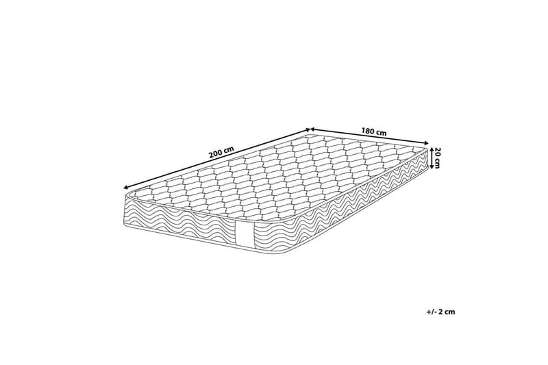 Cipperly Elastisk madras fast 180x200 cm - Hvid - Springmadras