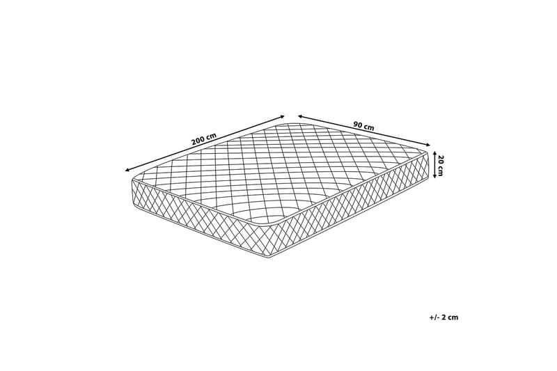 Duo Springmadras 90 | 200 cm - Hvid - Møbler - Senge - Madrasser - Springmadras