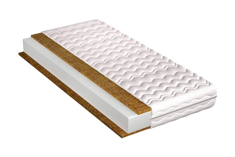 Kronos Madras 200x180x10 cm - Hvid - Møbler - Senge - Madrasser - Springmadras