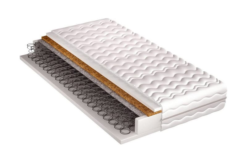 Presto Madras 200x90x17 cm - Hvid - Møbler - Senge - Madrasser - Springmadras