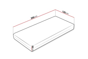 Professionel madras 200x120x20 cm - Møbler - Senge - Madrasser - Springmadras