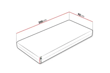 Profi Madras 90x200 cm - Hvid - Møbler - Senge - Madrasser - Springmadras