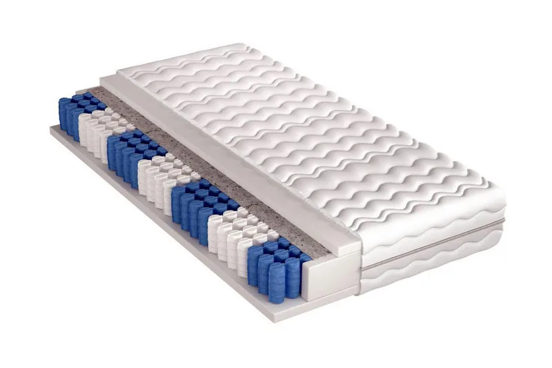 Vananda Pocketmadras 180x200, Hvid