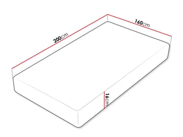 Tarvik skummadras 160x200 cm - Hvid - Møbler - Senge - Madrasser - Skummadras
