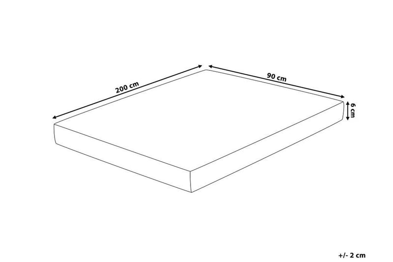 Comfy Bed Madras 90 | 200 cm - Hvid - Topmadras