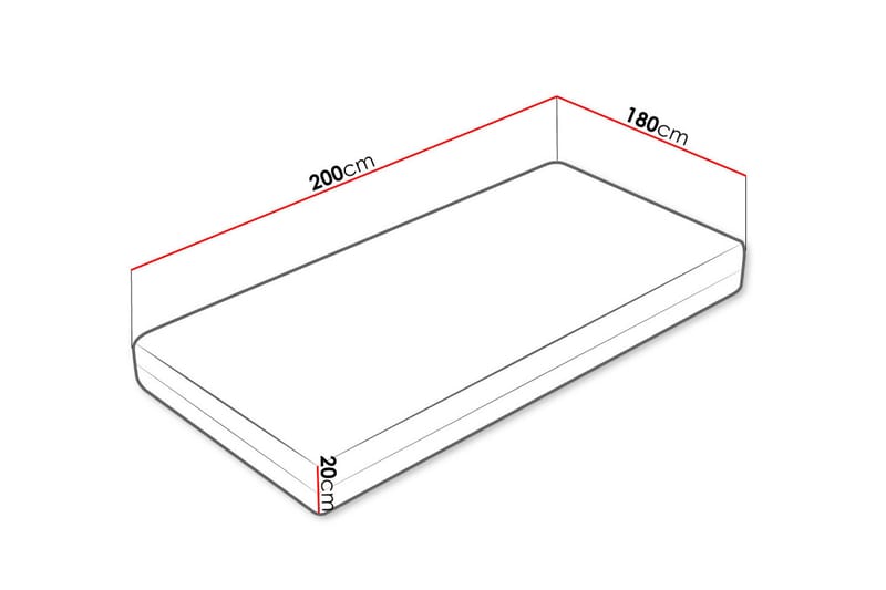 Ellinika Hard Madras 180x200 cm - Hvid - Møbler - Senge - Madrasser - Topmadras