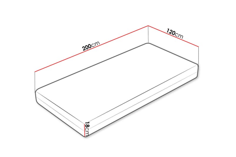 Freeland Skummadras Vinter Sommer 120x200 cm - Hvid - Topmadras