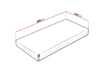 Hartsville Hard Madras 160x200 cm - Hvid - Møbler - Senge - Madrasser - Topmadras