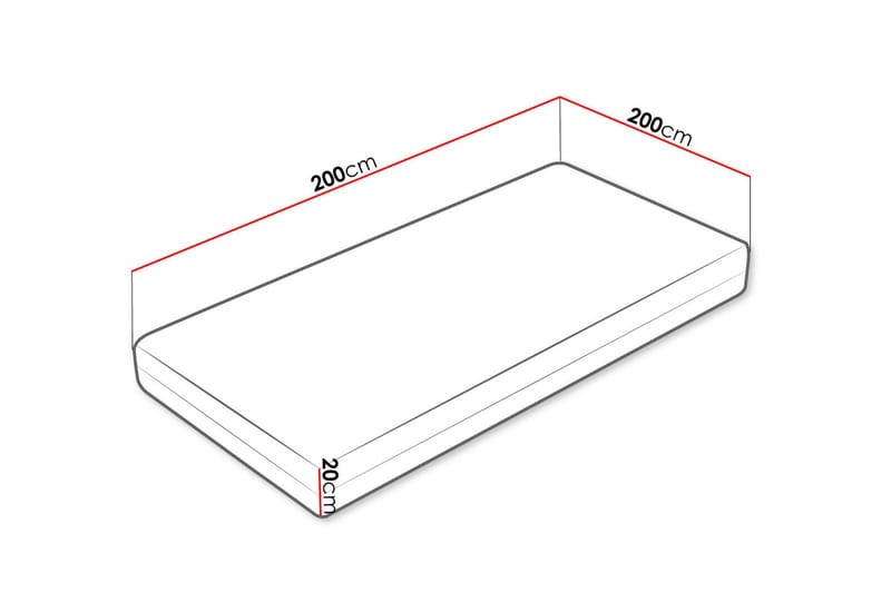 Hartsville Hard Madras 200x200 cm - Hvid - Møbler - Senge - Madrasser - Topmadras