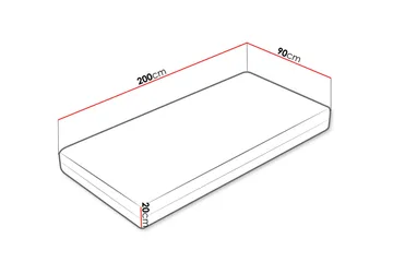 Hartsville Hard Madras 90x200 cm - Hvid - Møbler - Senge - Madrasser - Topmadras