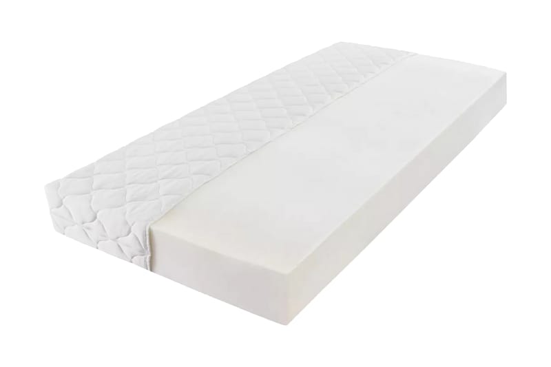 Madras Med Vaskbart Betræk 200 X 180 X 17 Cm - Hvid - Møbler - Senge - Madrasser - Topmadras