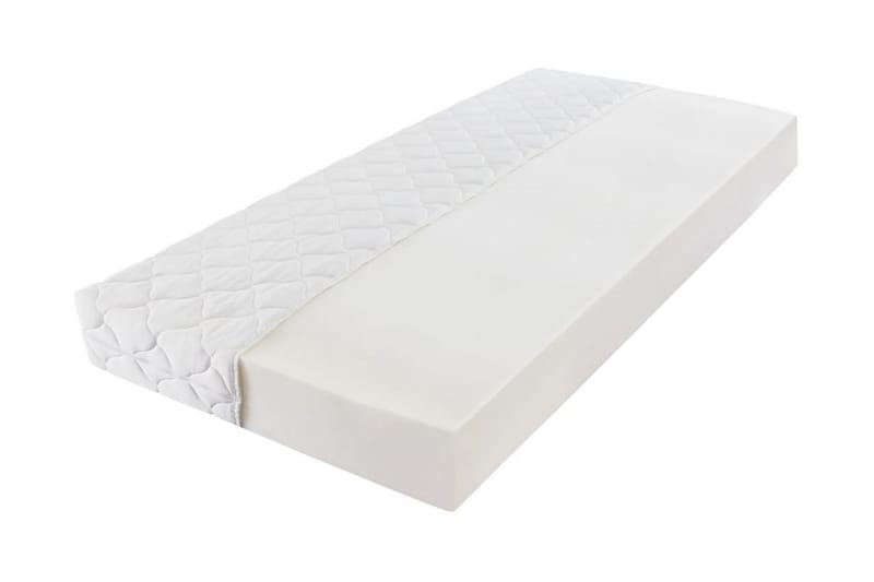 Madras Med Vaskbart Betræk 200 X 80 X 17 Cm - Hvid - Møbler - Senge - Madrasser - Topmadras