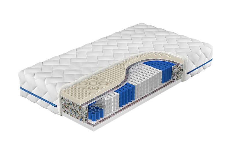 Memorian Madras 200x200 cm, Hvid