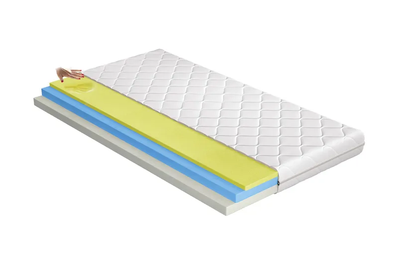 Rivadeza Memoryskum Topmadras 160x200 cm, Hvid