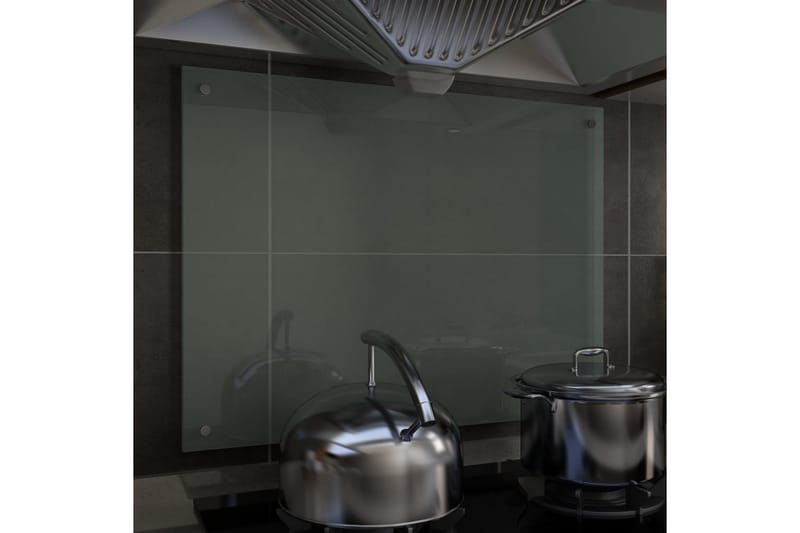 Stænkplade Til Køkkenet 80 X 60 Cm Hærdet Glas Hvid - Hvid - Møbler - Senge - Madrasser - Topmadras
