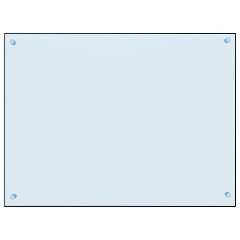 Stænkplade Til Køkkenet 80 X 60 Cm Hærdet Glas Hvid - Hvid - Møbler - Senge - Madrasser - Topmadras