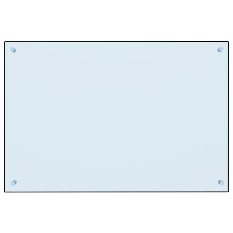 Stænkplade Til Køkkenet 90 X 60 Hærdet Glas Hvid - Hvid - Møbler - Senge - Madrasser - Topmadras