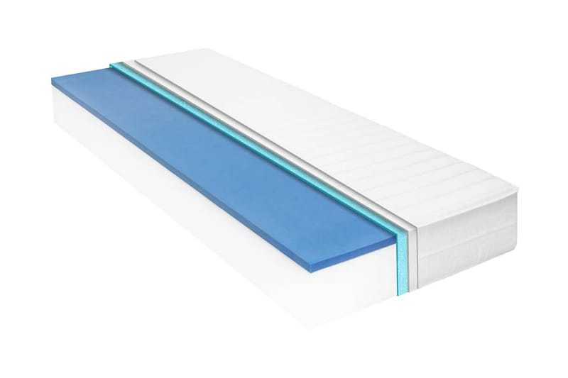 Topmadras 140 X 200 Cm Viscoelastisk Memoryskum 18 Cm - Hvid - Møbler - Senge - Madrasser - Topmadras