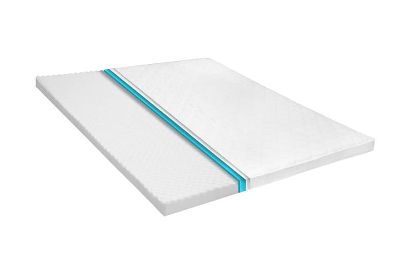 Topmadras 160 X 200 Cm Koldskum Æggebakke 6 Cm - Hvid - Møbler - Senge - Madrasser - Topmadras