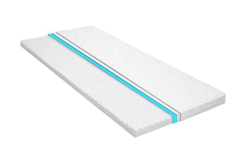 Topmadras 90 X 200 Cm Koldskum Æggebakke 6 Cm - Hvid - Møbler - Senge - Madrasser - Topmadras