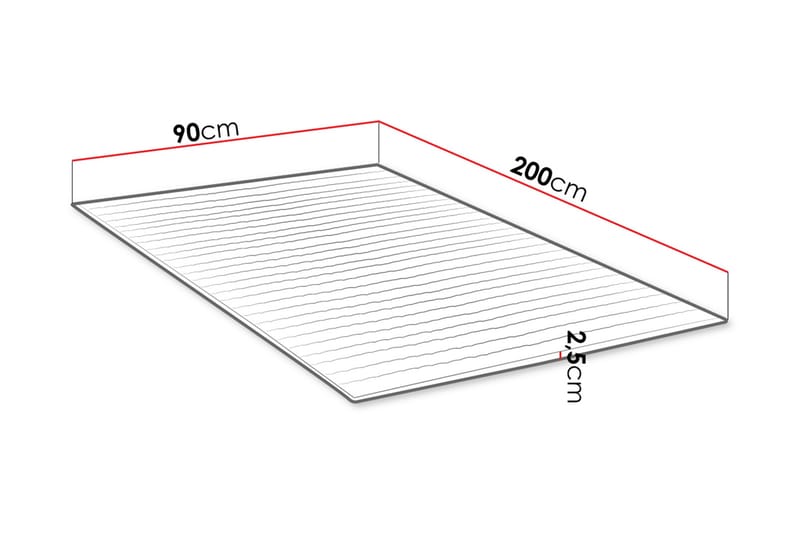 Topmadras MANDULA 90x200 - Møbler - Senge - Madrasser - Topmadras