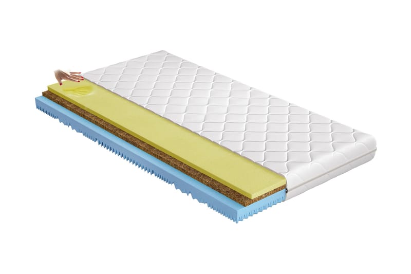 Veganil Madras 200x200 cm - Hvid - Møbler - Senge - Madrasser - Topmadras