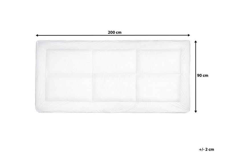 Trivor Sengemadras 90 | 200 cm - Hvid - Møbler - Senge - Madrasser - Topmadras