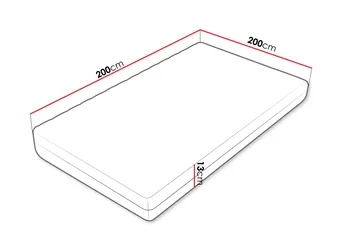 Unona Skummadras 200x200 cm - Blå - Møbler - Senge - Madrasser - Skummadras