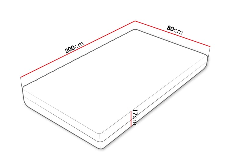 Unona Skummadras 200x80 cm - Beige - Møbler - Senge - Madrasser - Skummadras