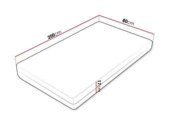 Unona Skummadras 200x80 cm - Beige - Møbler - Senge - Madrasser - Skummadras
