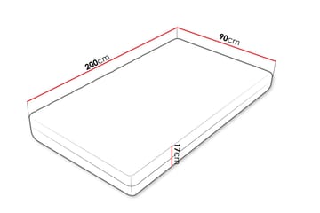 Unona Skummadras 90x200 cm med Hårdhedsgrad Medium - Hvid - Møbler - Senge - Madrasser - Skummadras