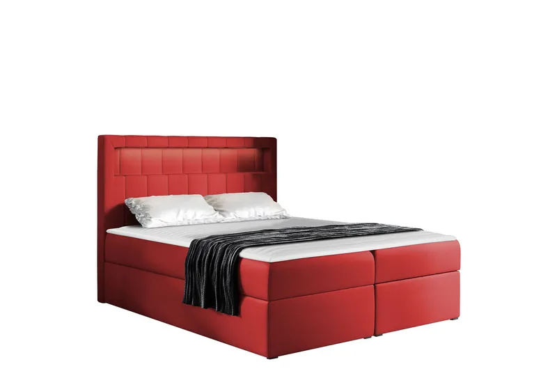 Masone Sengepakke Kontinentalseng 180x200 cm, Rød